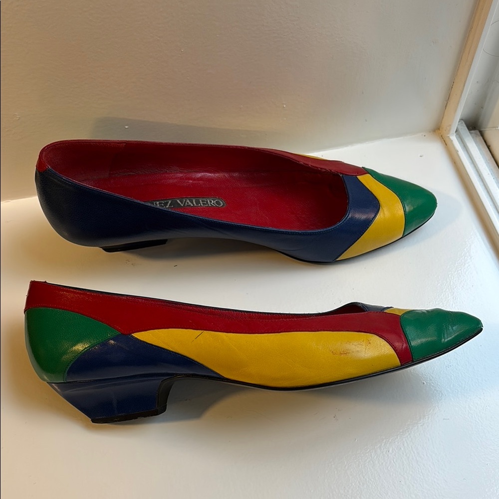 Vintage Martinez Valero Colorblock Heels